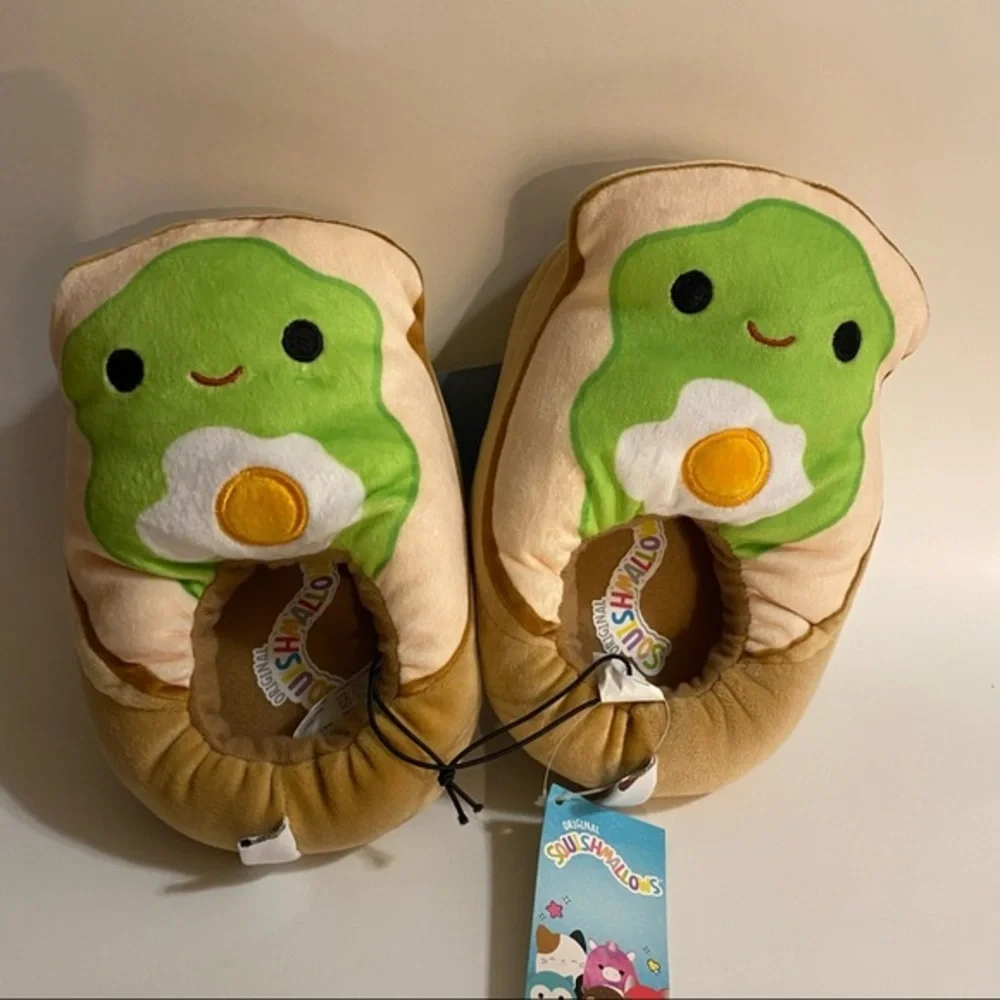 Squish‎ mallows Slippers Girls Size 13-1 Plush Avocado Toast Slip On Shoes